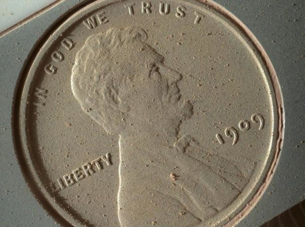 Ovako izgleda 1 cent nakon godine na Marsu