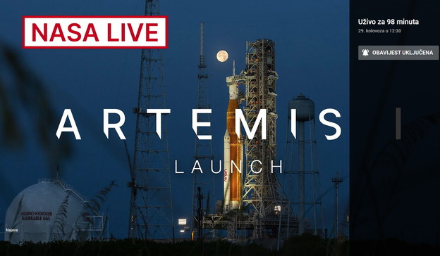 VIDEO: Pratite s nama lansiranje Artemis 1 misije VIDEO: Pratite s nama lansiranje Artemis 1 misije